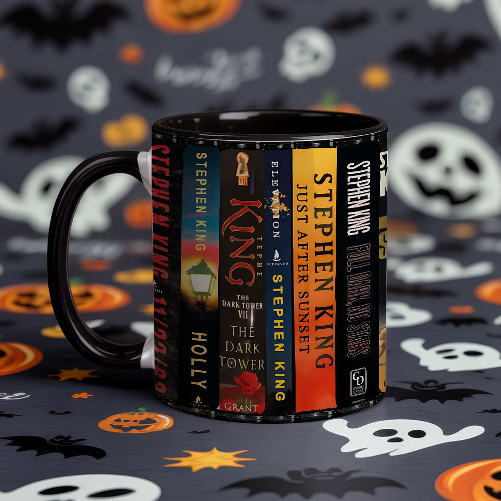 Stephen King Horror Book Spine Accent Mug