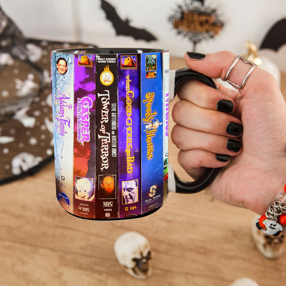 90s Kids’ Halloween VHS Magic Accent Coffee Mug : Spooky Fun for the Whole Family