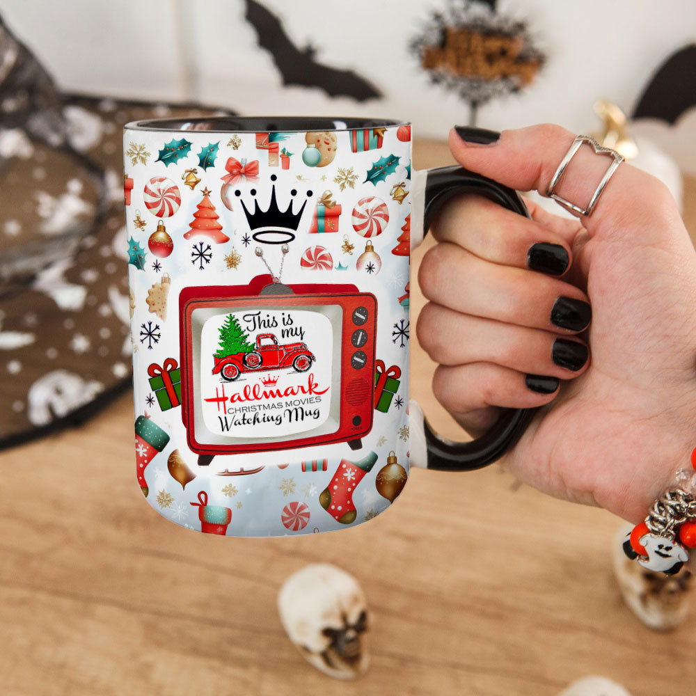 Hallmark Christmas Movie Watching Accent Mug – Festive Holiday Cup