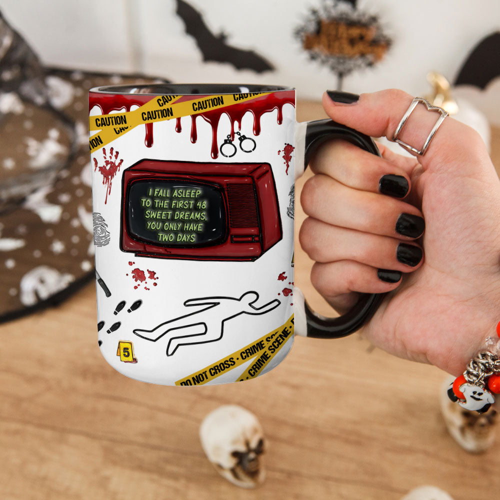 ☕ True Crime Coffee Mug – The First 48 Inspired Murder Mystery Cup