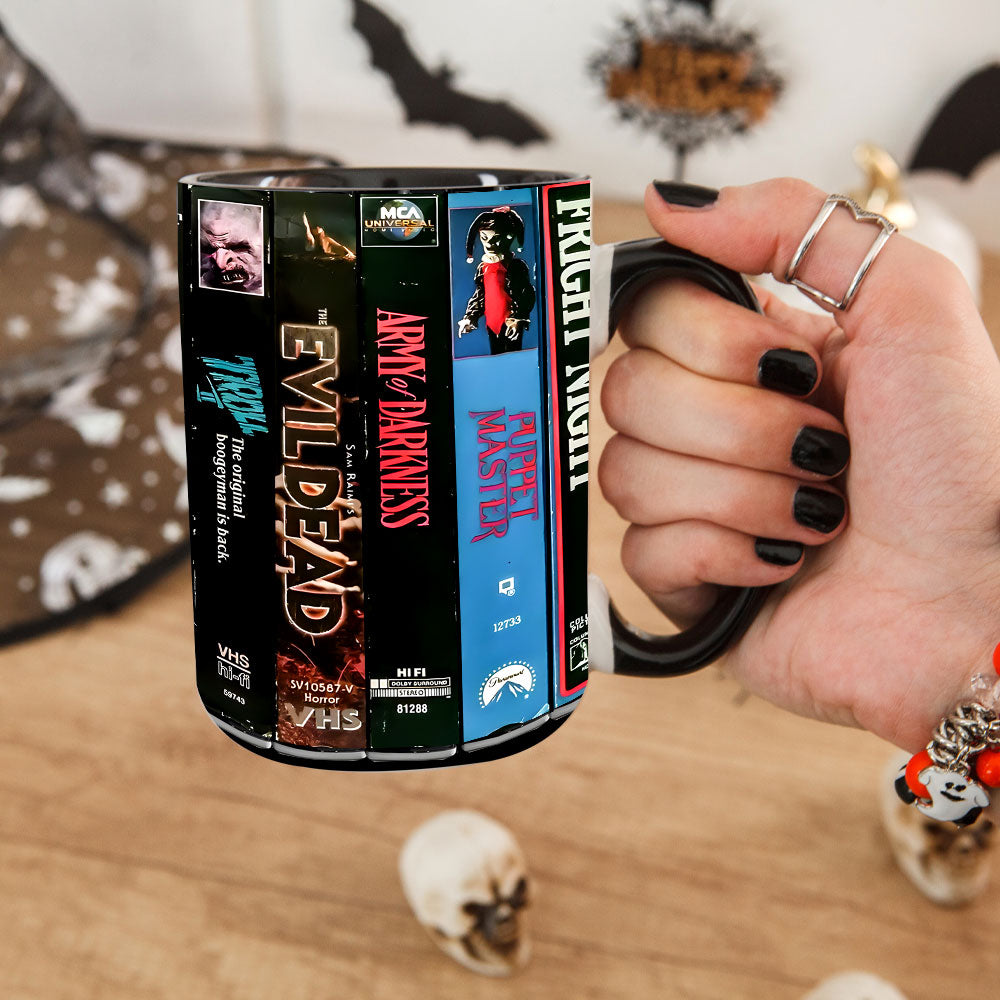 Ultimate VHS Horror Accent Coffee Mug – Cult Classics & Slasher Icons