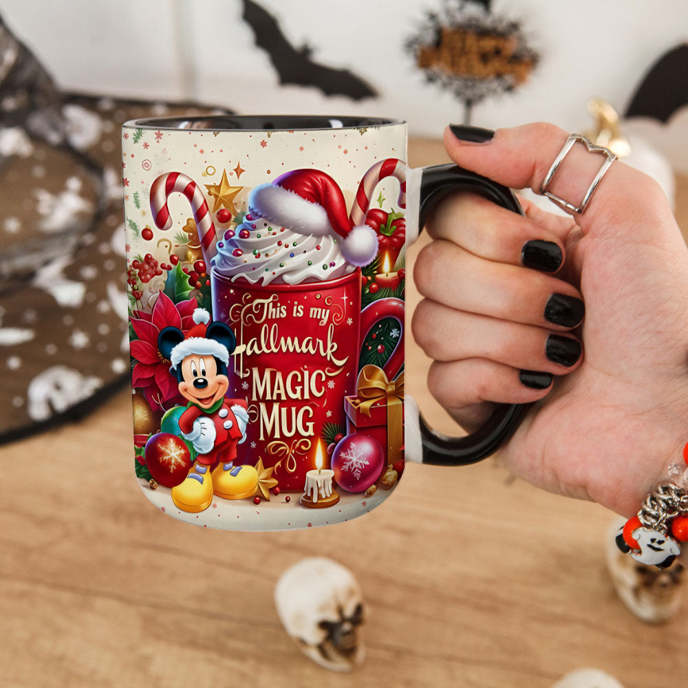 Hallmark Christmas Magic Mug – Festive Holiday Coffee Cup with Mickey & Gifts