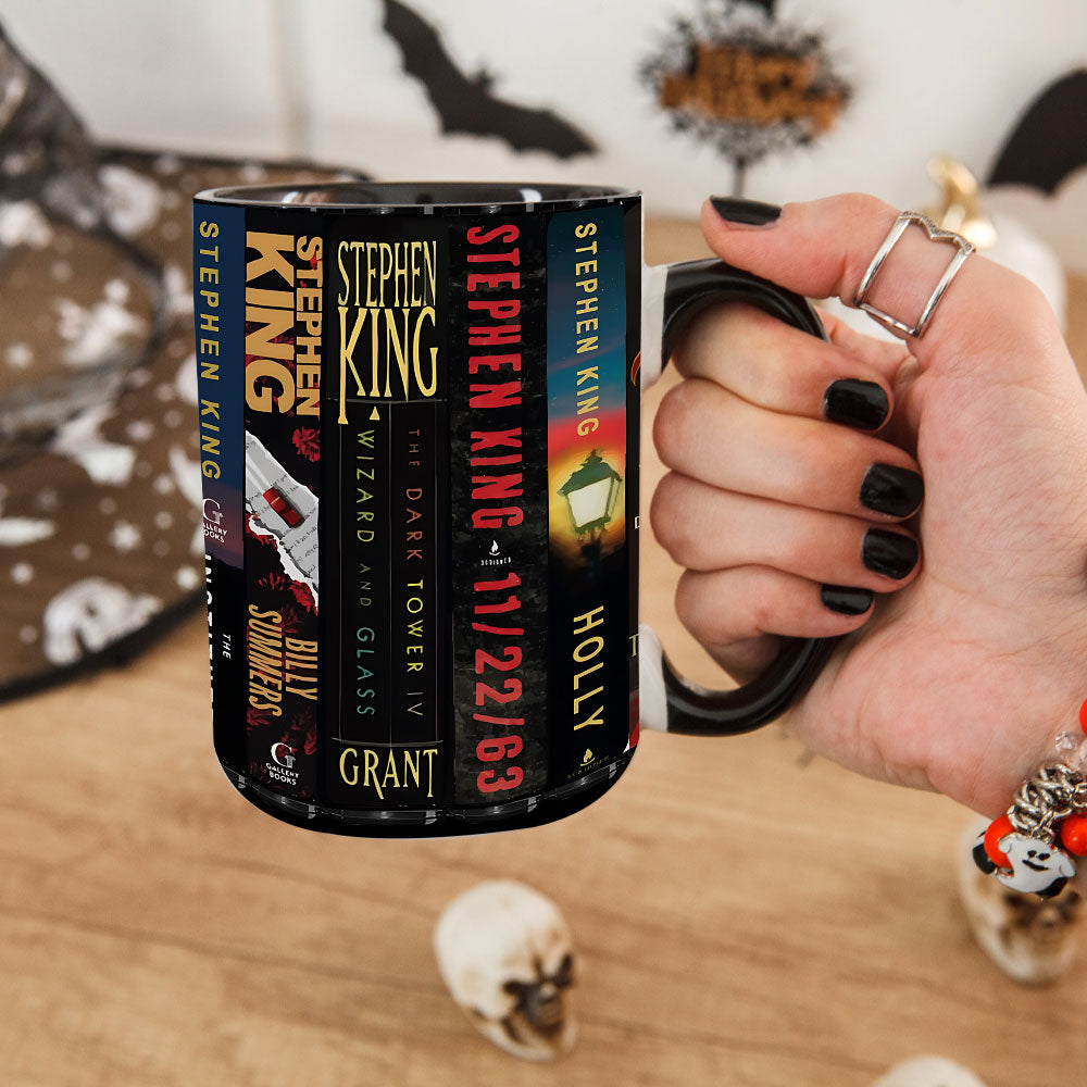 Stephen King Horror Book Spine Accent Mug