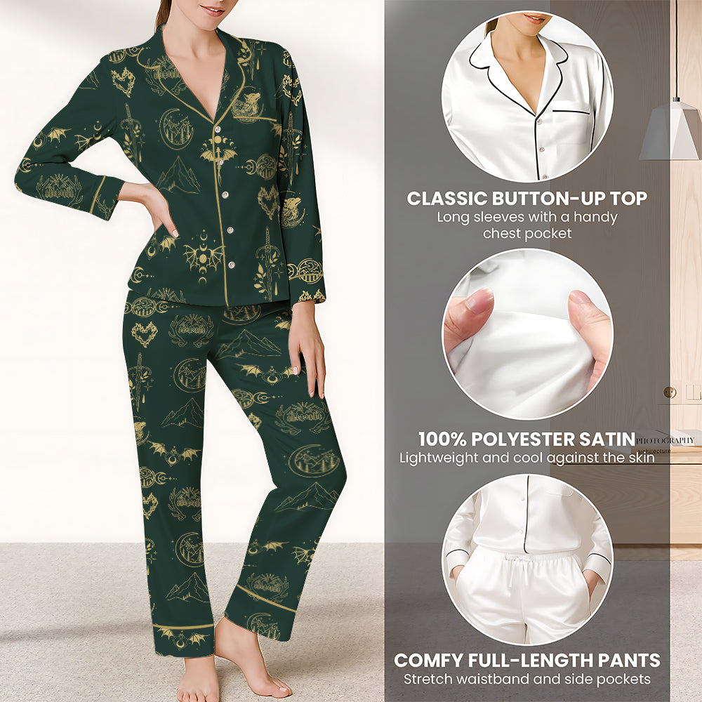 Crescent City Satin Pajama Set