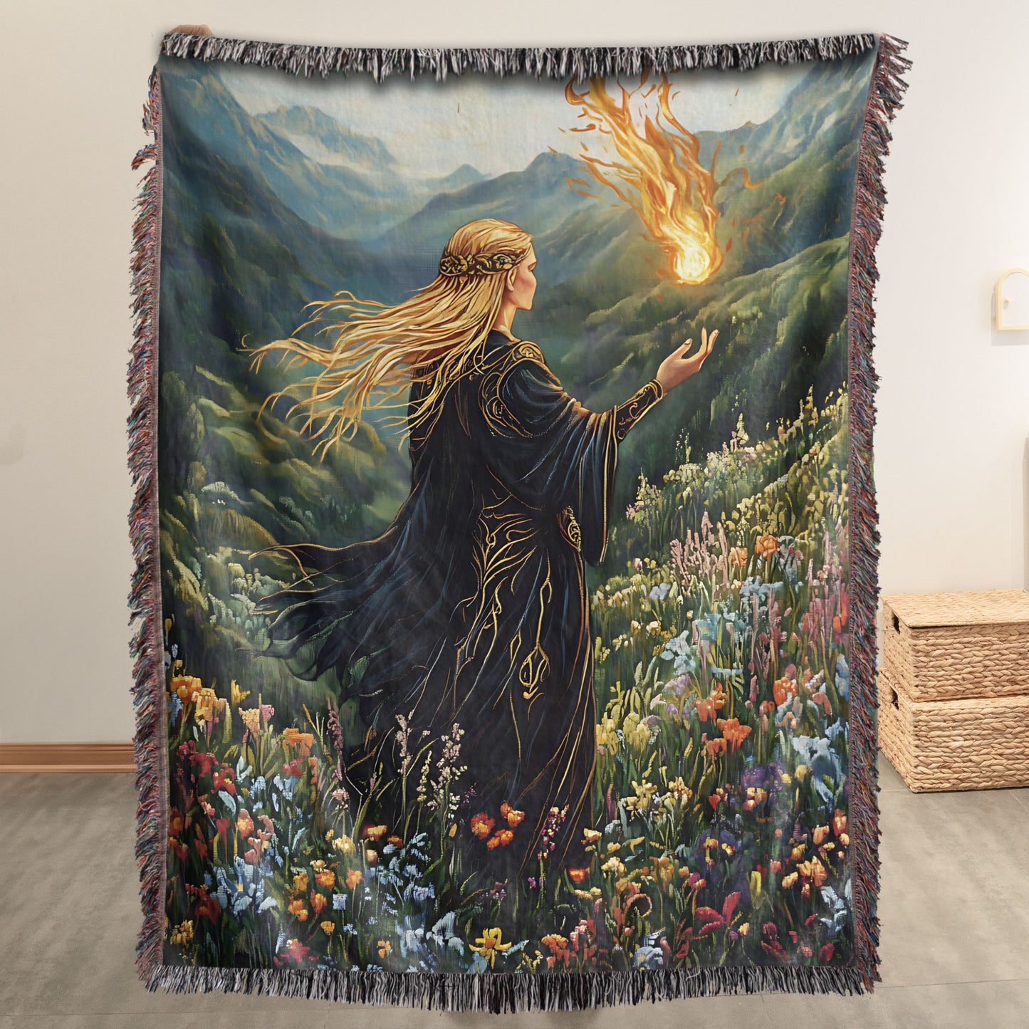 Fireheart in Bloom – Aelin’s Flame Amid the Wild Woven Blanket