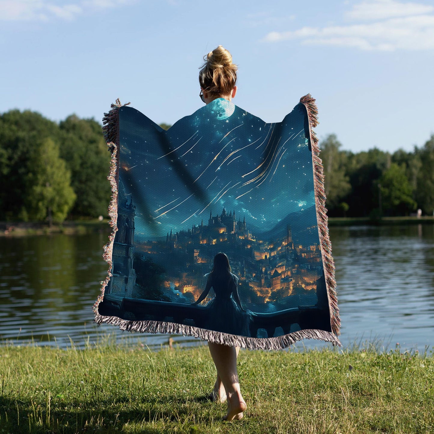 Starfall Over Velaris – Woven Blanket for ACOTAR