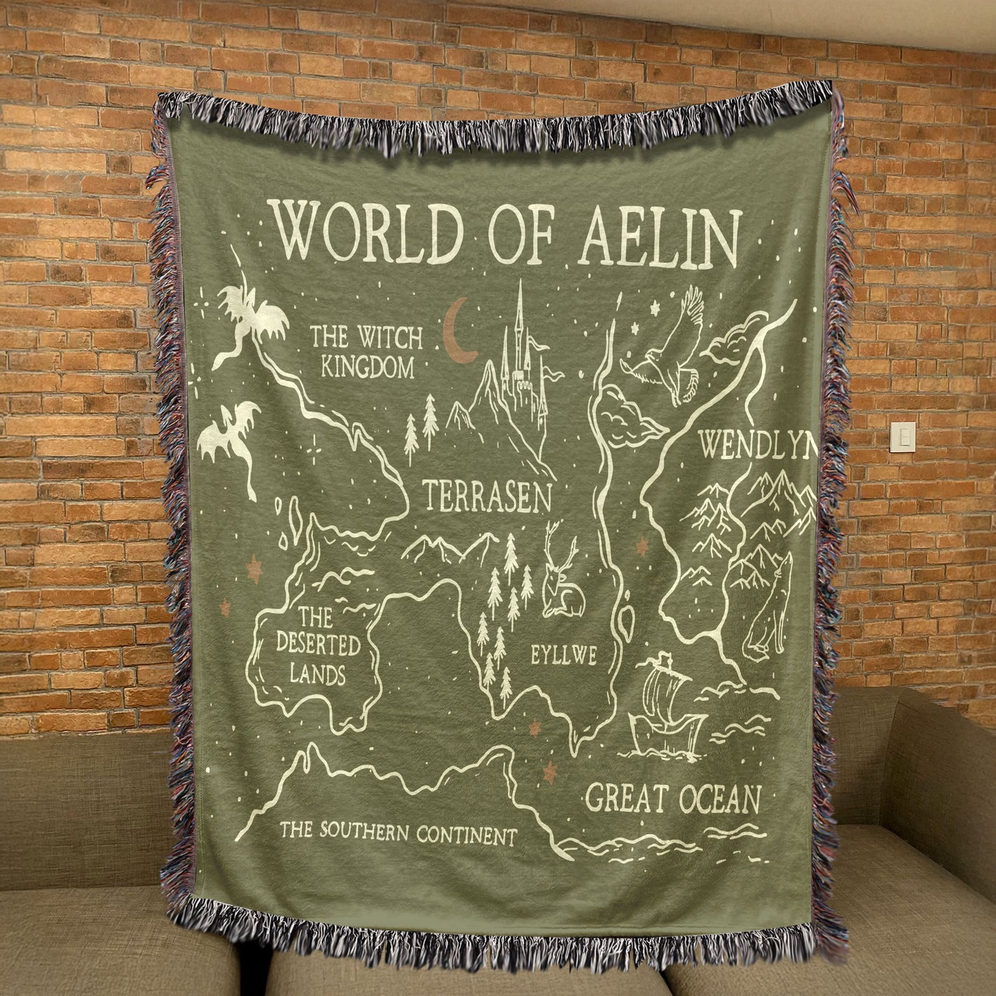 World of Aelin – Throne of Glass Woven Map Blanket