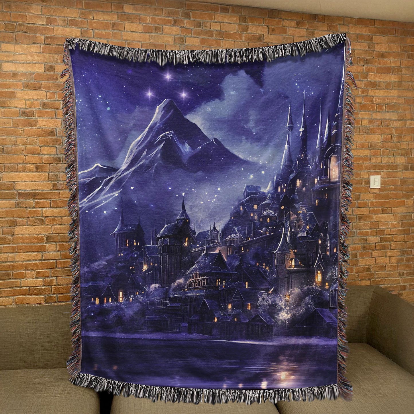 Velaris Under Starlight – ACOTAR Inspired Woven Blanket
