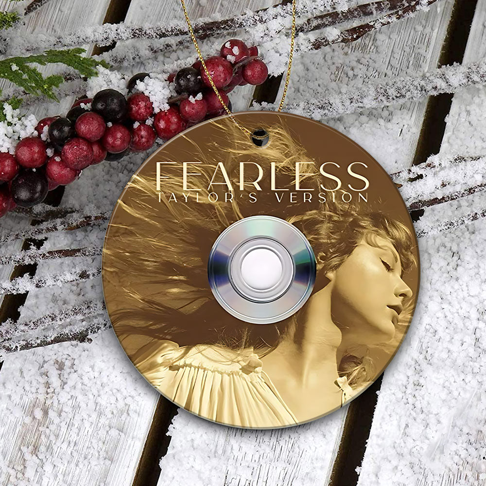 Fearless  Taylor Swift CD Ceramic Ornament – Holiday Music Keepsake Decoration