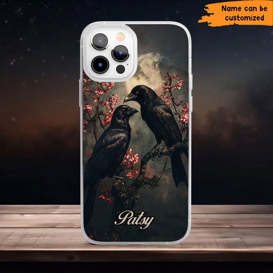 The Raven Lovers Phone Case – Gothic Moonlit Romance