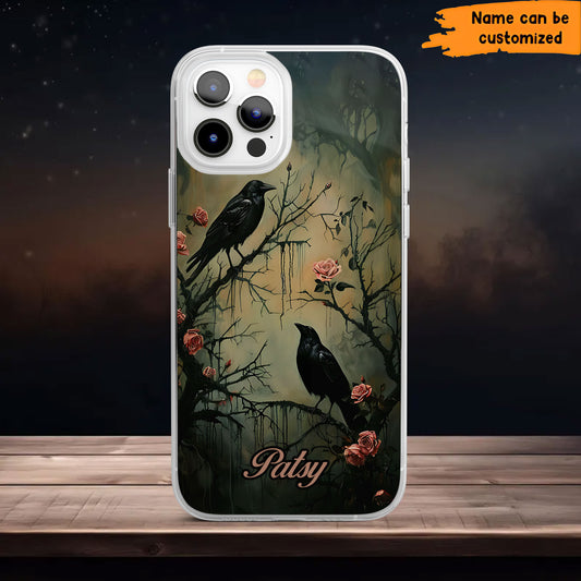The Raven & Roses Phone Case – Gothic Elegance
