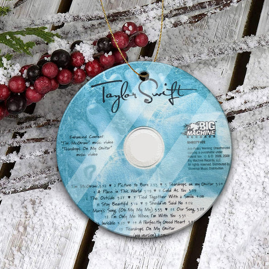 Taylor SwiftTaylor Swift CD Ceramic Ornament – Holiday Music Keepsake Decoration