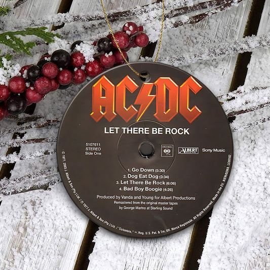 Let There Be Rock Hard Rock Ceramic Ornament – Classic Album Cover Holiday Decoration