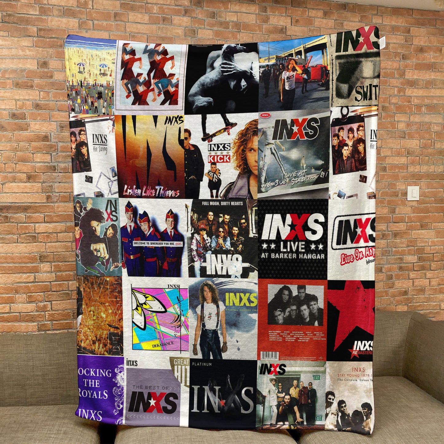 INXS Sherpa Blanket – A Retro Album Cover Tribute for True Fans