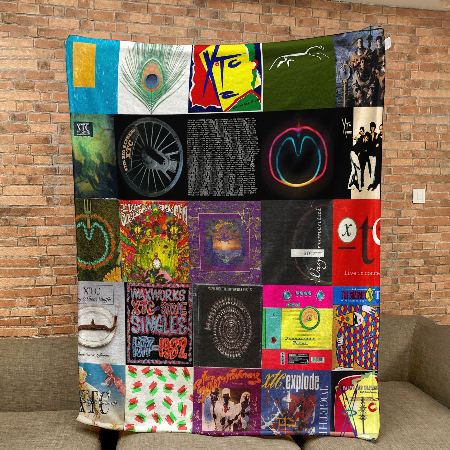 XTC Sherpa Blanket – Art-Pop Warmth Wrapped in Iconic Album Imagery