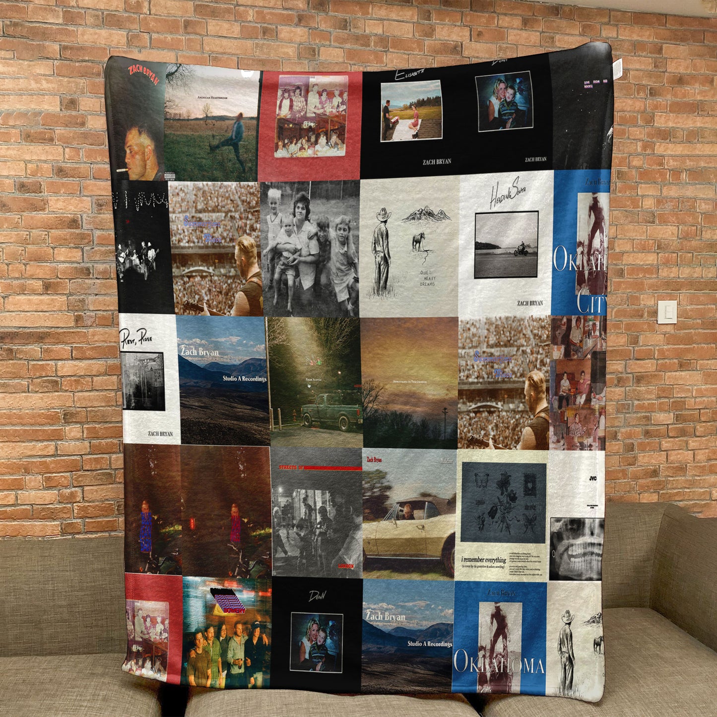 Zach Bryan Sherpa Blanket – A Heartland Memory Quilt for True Fans