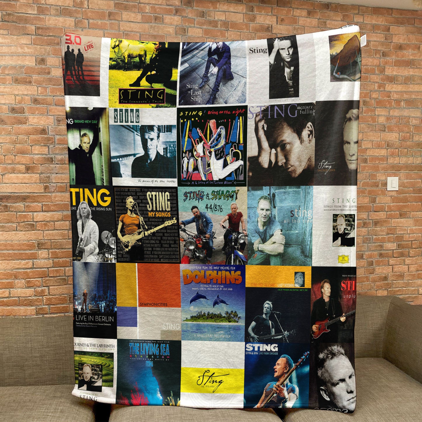 Sting Sherpa Blanket – Timeless Elegance Wrapped in Iconic Album Art
