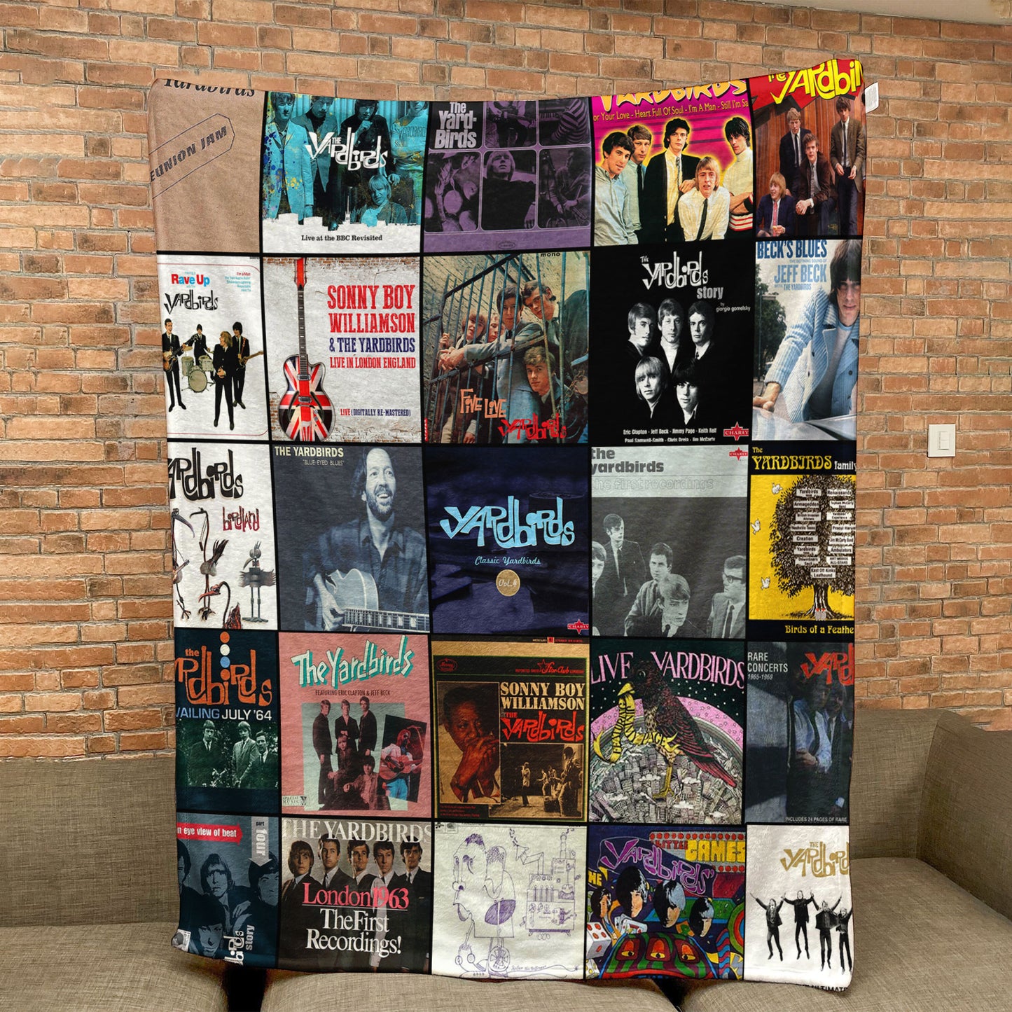 The Yardbirds Sherpa Blanket – A Legendary Blues-Rock Album Collage for True Fans