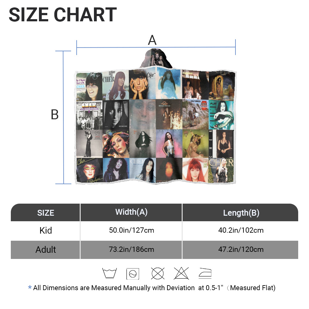 Cher Album Art Wearable Hooded Blanket – Pop Icon Fan Gift