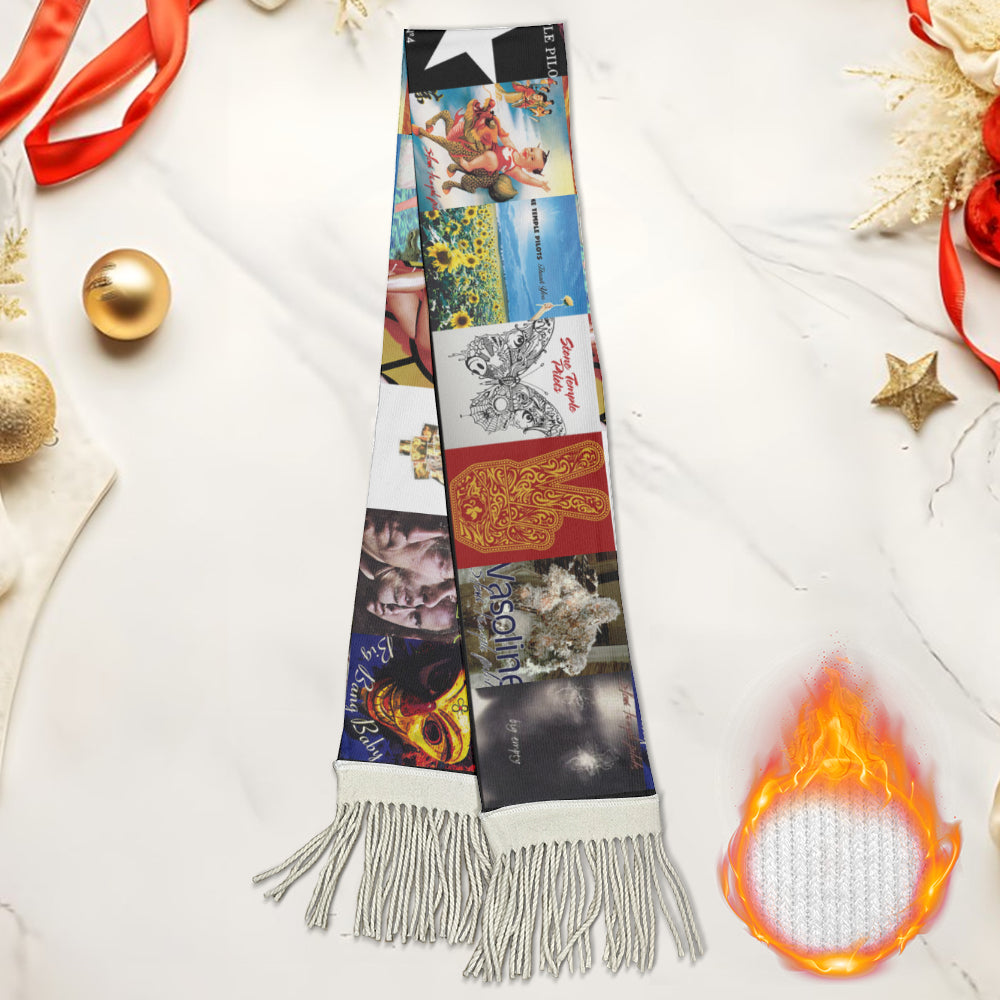 Stone Temple Pilots Album Collage Scarf – Grunge Rock Fan Gift