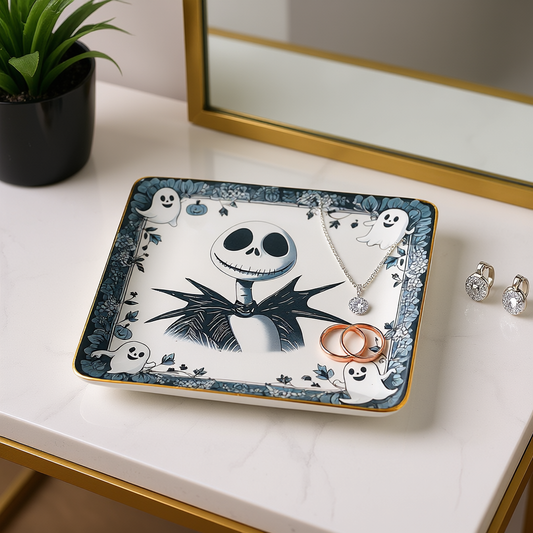 Jack Skellington Halloween Decorative Ceramic Plate