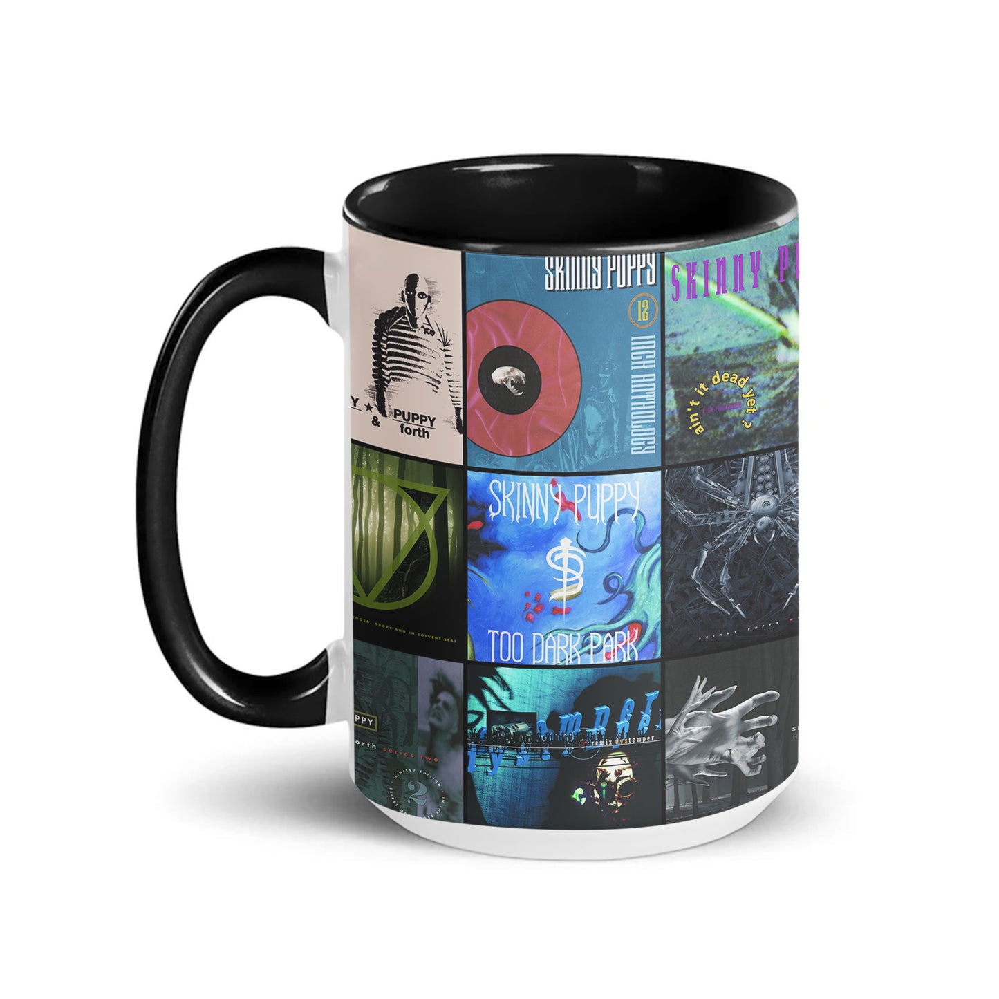 Skinny Puppy Accent Mug – Industrial Legends Album Collage Gift