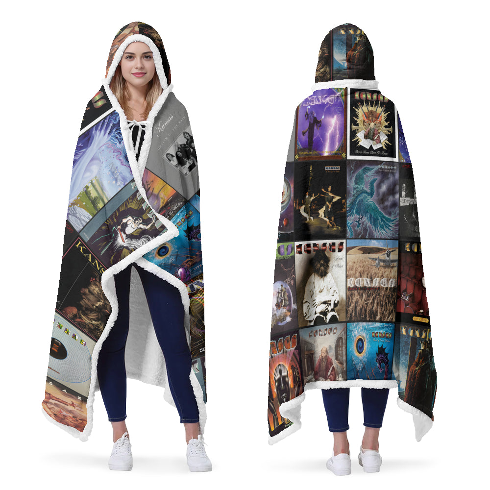 Kansas Album Art Wearable Hooded Blanket – Classic Rock Fan Gift