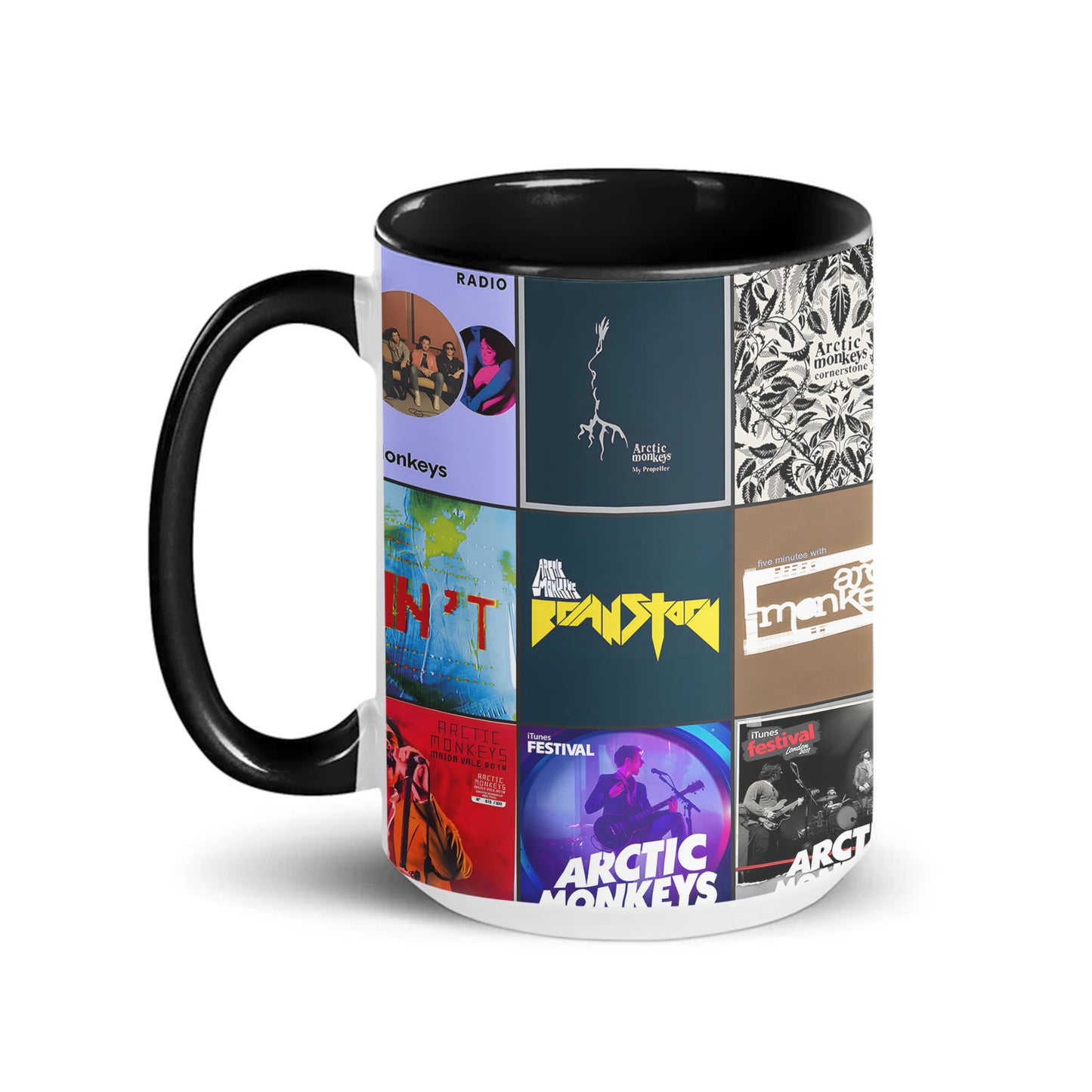 Arctic Monkeys Accent Mug – Classic Album Cover Collage Gift
