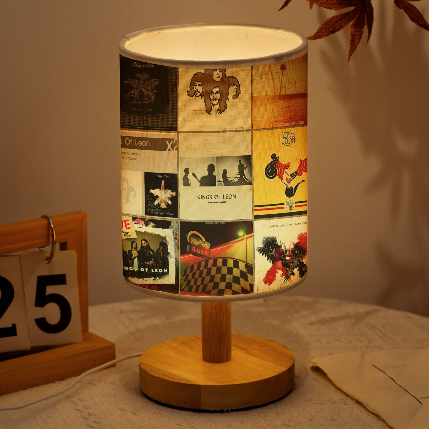 Kings of Leon Album Cover Fabric Lamp – Indie Rock Vibes Table Light