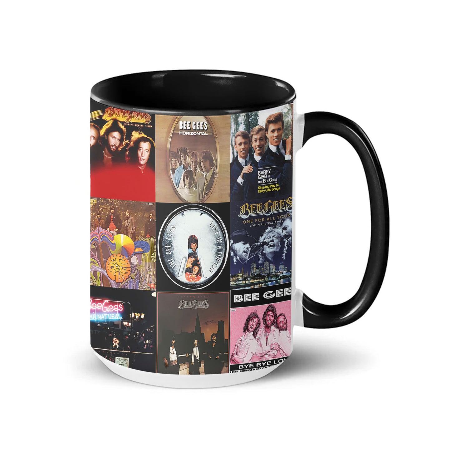 Bee Gees Accent Mug – Classic Album Cover Collage Gift