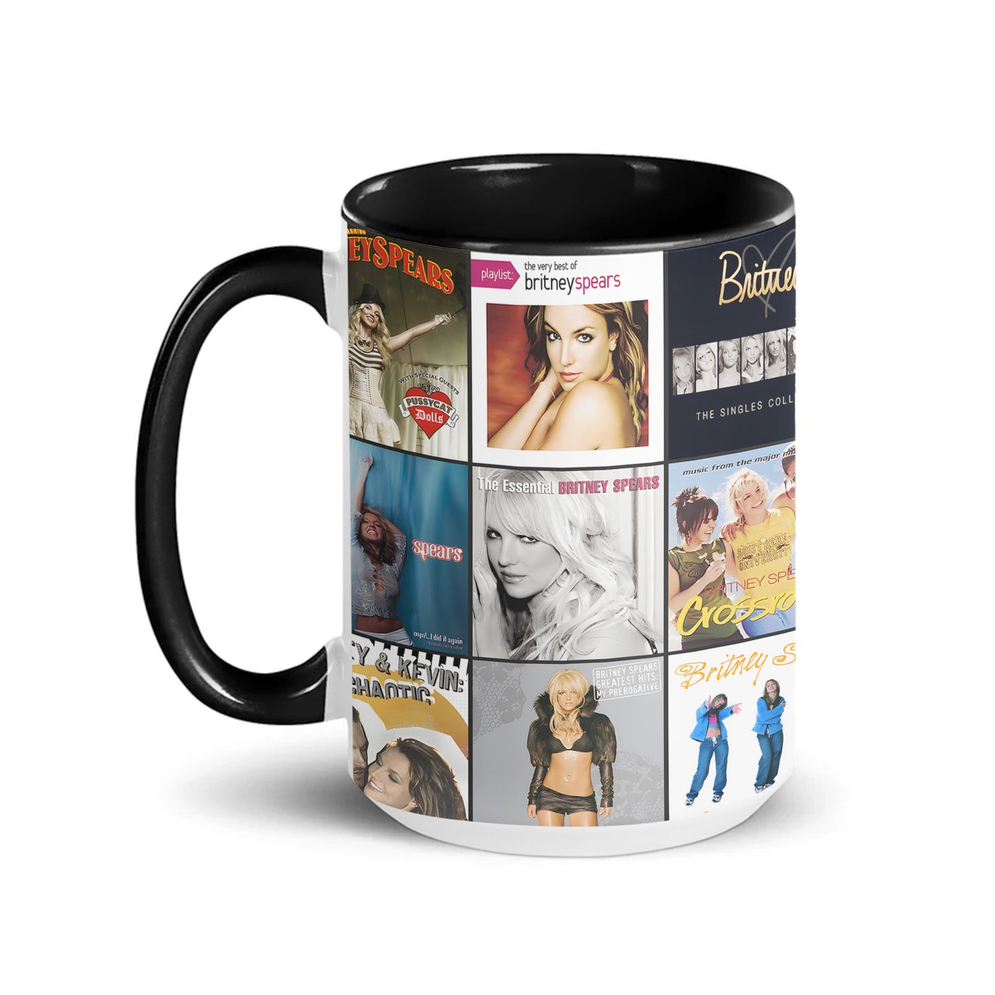 Britney Spears Accent Mug – Pop Icon Album Art Collage Gift
