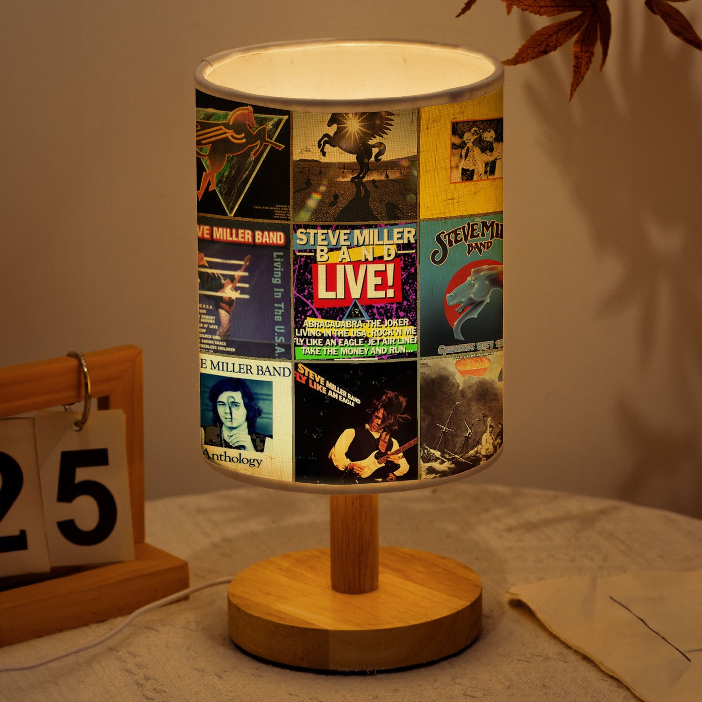 Steve Miller Band Album Art Table Lamp – Classic Rock Accent Light