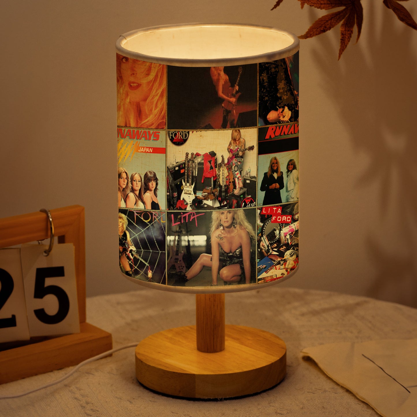 Lita Ford Album Art Lamp – 80s Glam Rock Night Light for Music Lovers