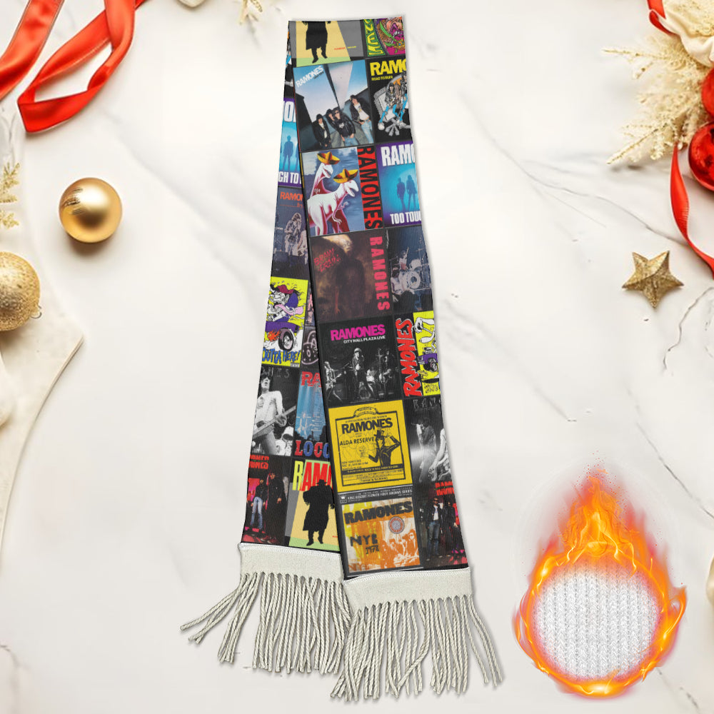 Ramones Album Collage Scarf – Punk Rock Fan Gift