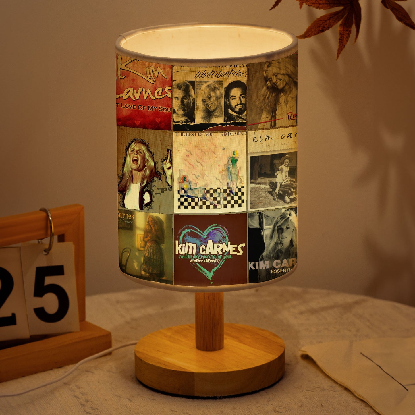 Kim Carnes Fabric Lamp – Timeless Pop Icon Album Art Collection