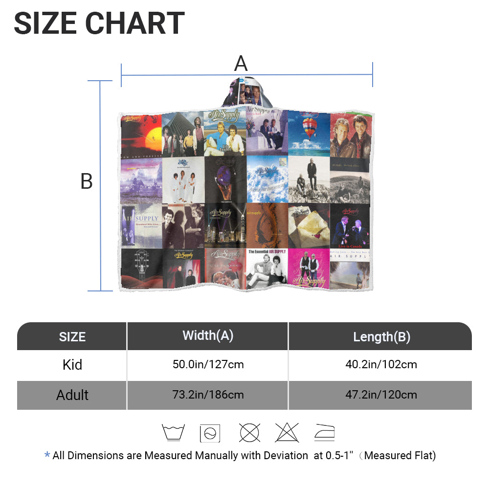 Air Supply Wearable Hooded Blanket – Soft Rock Comfort You Can Wrap Around You