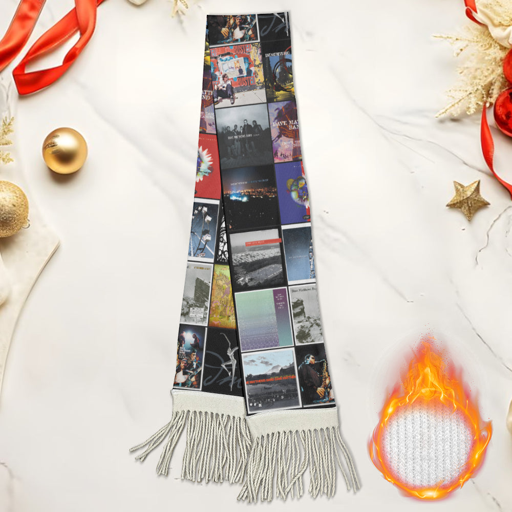 Dave Matthews Band Album Collage Scarf – Artistic Music Fan Gift