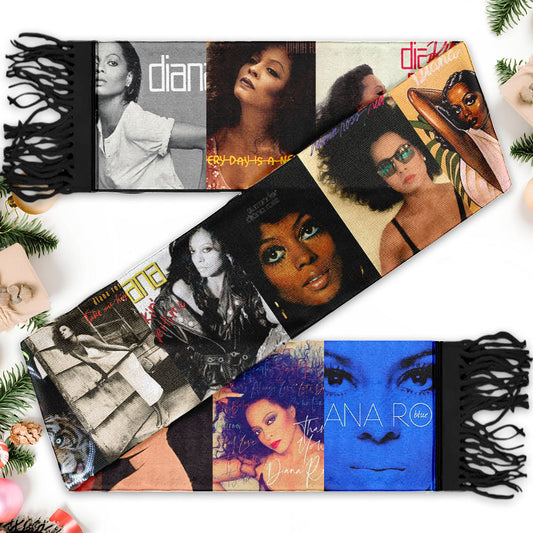 Diana Ross Album Collage Scarf – Soul & Motown Fan Gift