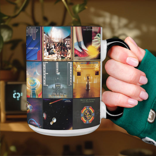 Electric Light Orchestra Accent Mug – Classic Album Cover Collage Gift