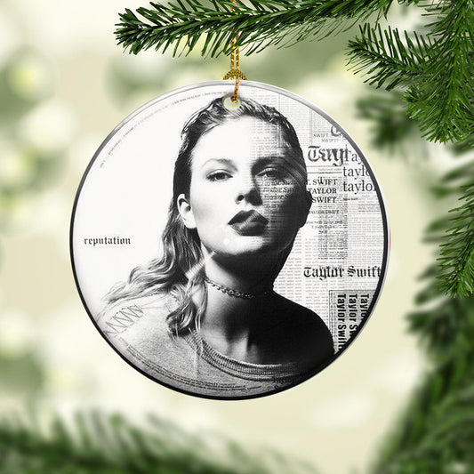 Reputation Taylor Swift CD Ceramic Ornament – Holiday Music Keepsake Decoration