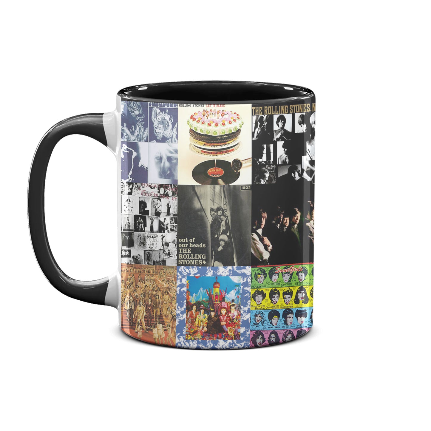 The Rolling Stones Accent Mug – Classic Album Cover Collage Gift
