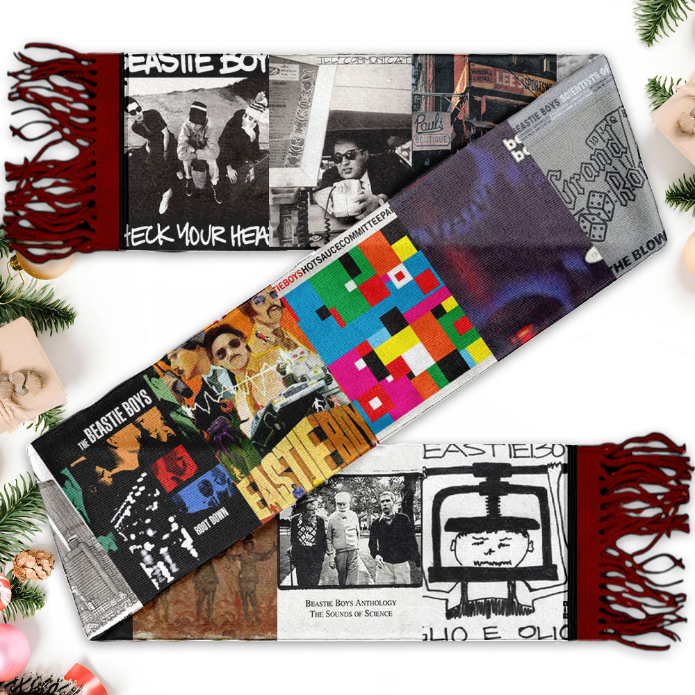 Beastie Boys Album Collage Scarf – Hip-Hop Legend Fan Gift
