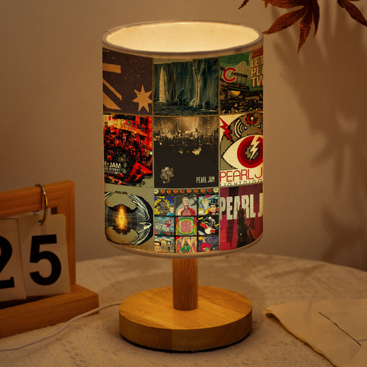 Pearl Jam Album Covers Fabric Lamp – Grunge Rock Band Table Lamp, Retro Home Lighting Décor for Music Fans