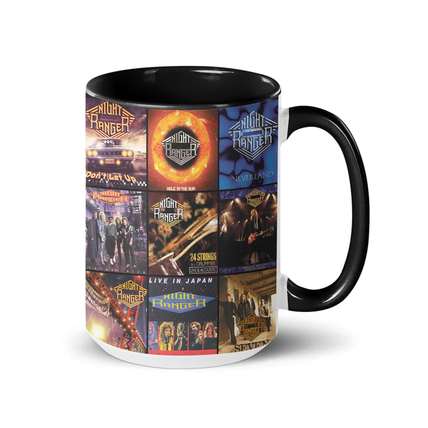 Night Ranger Accent Mug – Classic Rock Album Collage Gift
