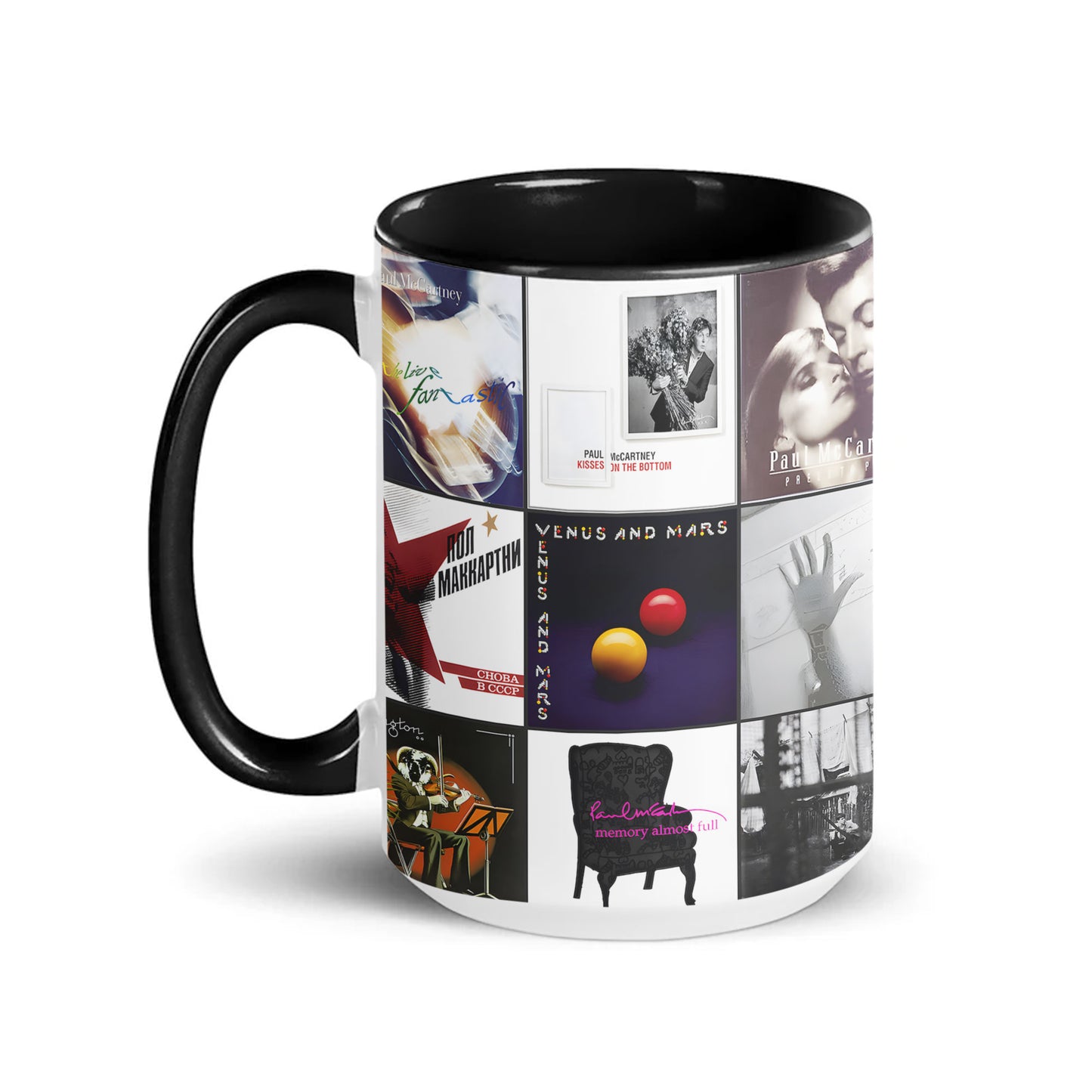 Paul McCartney Accent Mug – Iconic Album Cover Collage Gift