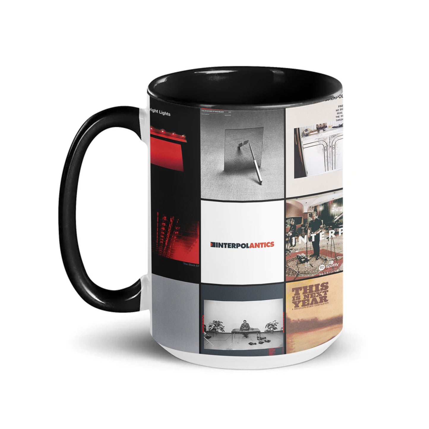 Interpol Accent Mug – Alternative Rock Album Cover Collage Gift