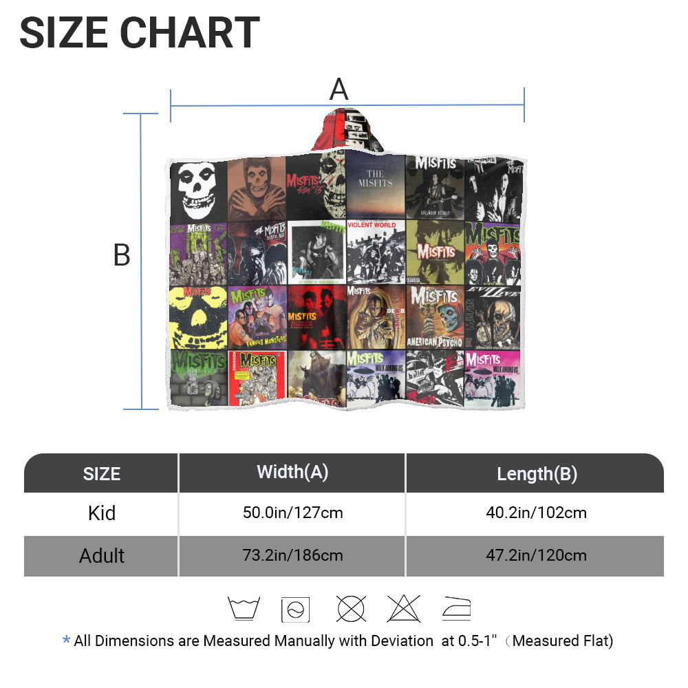 Misfits Wearable Hooded Blanket – Horror-Punk Energy You Can Wear