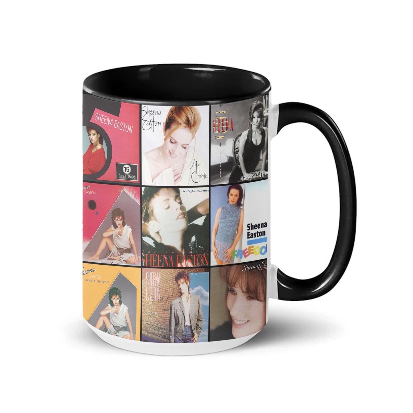 Sheena Easton Accent Mug – Pop Icon Album Cover Collage Gift