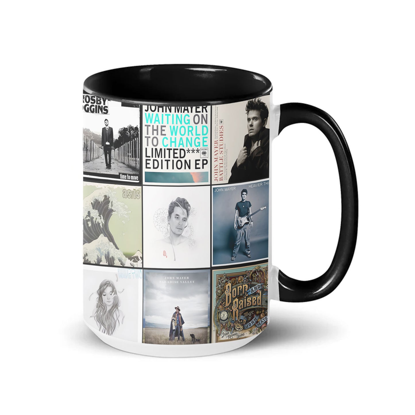 John Mayer Accent Mug – Classic Album Cover Collage Gift