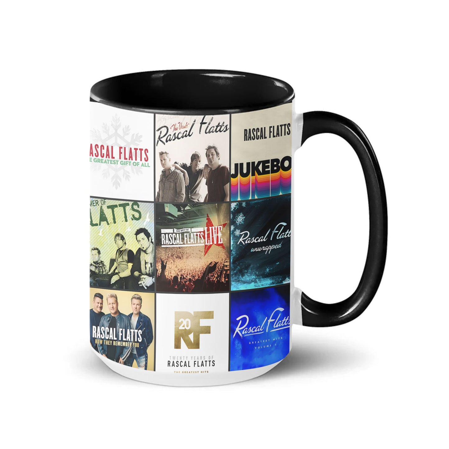 Rascal Flatts Accent Mug – Country Hitmakers Album Cover Collage Gift